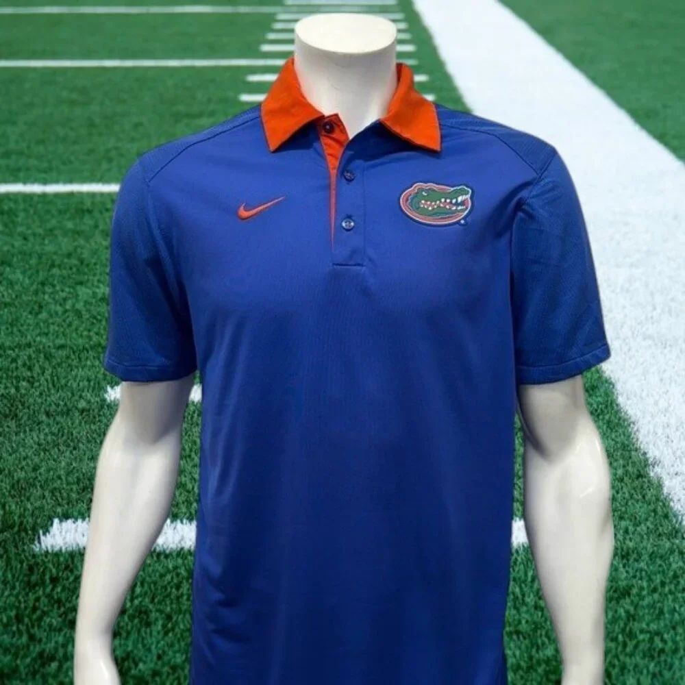 Nike Dri Fit University of Florida Gators Sideline New Wave Golf Polo Shirt MD